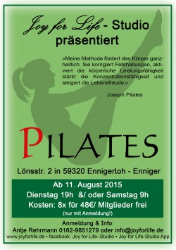 Pilates Flyer August